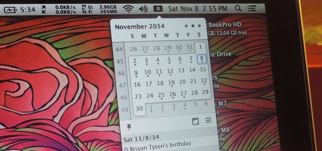 5 minute increment calendar for mac
